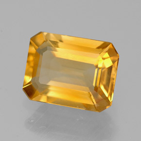 Citrino naturale giallo da 1,90 ct, taglio smeraldo, VVS-VS