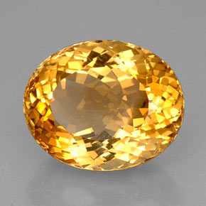 Citrino naturale arancione da 27,60 ct, taglio ovale, VVS
