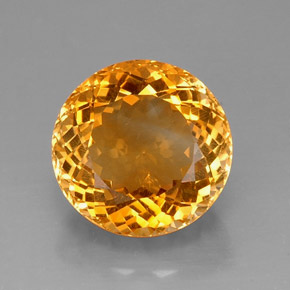 Citrino naturale arancione da 16,98 ct, taglio rotondo, VVS
