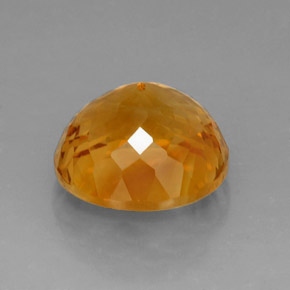 Citrino naturale arancione da 16,98 ct, taglio rotondo, VVS