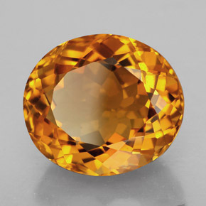 Citrino naturale arancione da 11,83 ct, taglio ovale, IF