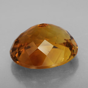 Citrino naturale arancione da 11,24 ct, taglio ovale, VVS