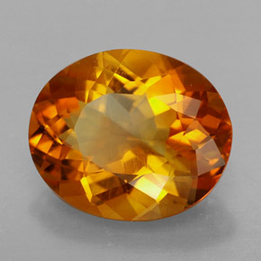 Citrino naturale arancione da 4,27 ct, taglio ovale, VVS