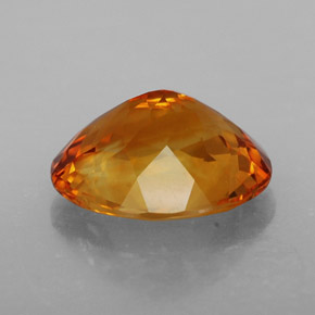 Citrino naturale arancione da 4,27 ct, taglio ovale, VVS