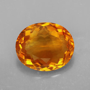 Citrino naturale arancione da 4,70 ct, taglio ovale, VVS-VS