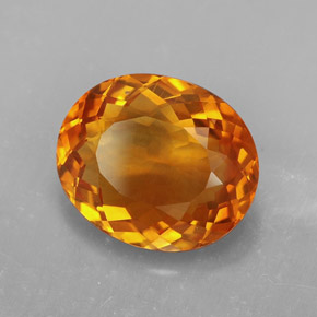 Citrino naturale arancione da 4,70 ct, taglio ovale, VVS-VS
