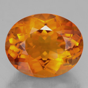 Citrino naturale arancione da 4,60 ct, taglio ovale, VVS-VS