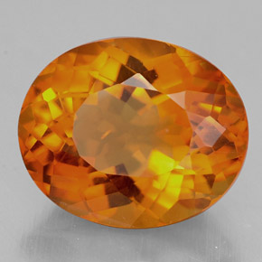 Citrino naturale arancione da 4,60 ct, taglio ovale, VVS-VS