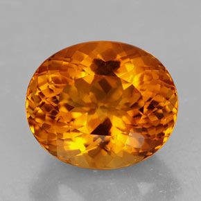 Citrino naturale arancione da 7,16 ct, taglio ovale, IF
