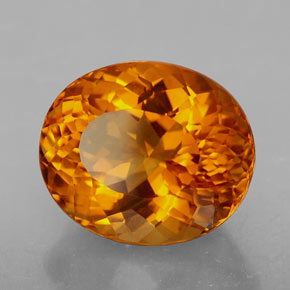 Citrino naturale arancione da 7,16 ct, taglio ovale, IF