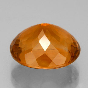 Citrino naturale arancione da 6,32 ct, taglio ovale, VVS