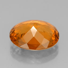Citrino naturale arancione da 3,47 ct, taglio ovale, VVS