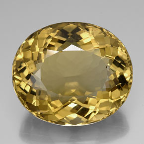 Citrino naturale giallo da 107,15 ct, taglio ovale, IF