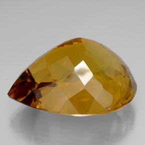 Citrino naturale giallo da 114,05 ct, taglio a pera, IF