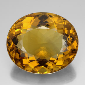 Citrino naturale giallo da 104,30 ct, taglio ovale, IF