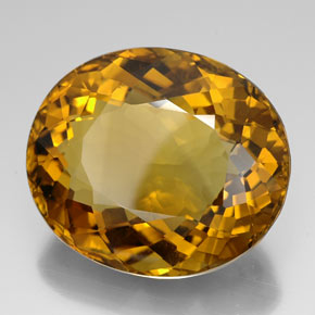 Citrino naturale giallo da 104,30 ct, taglio ovale, IF
