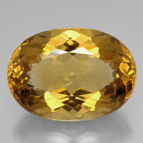 Citrino naturale giallo da 99,25 ct, taglio ovale, IF
