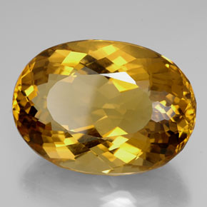 Citrino naturale giallo da 99,25 ct, taglio ovale, IF