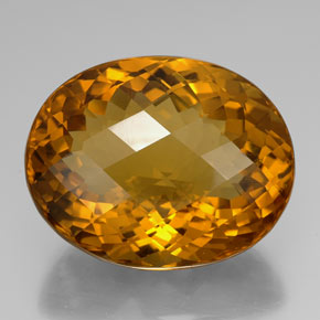 Citrino naturale giallo da 100,00 ct, taglio ovale, IF