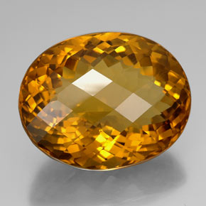 Citrino naturale giallo da 100,00 ct, taglio ovale, IF