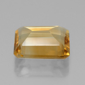 Citrino naturale giallo da 1,77 ct, taglio smeraldo, VVS-VS