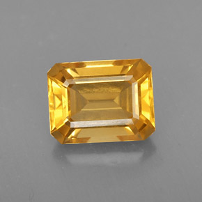Citrino naturale giallo da 2,10 ct, taglio smeraldo, VS