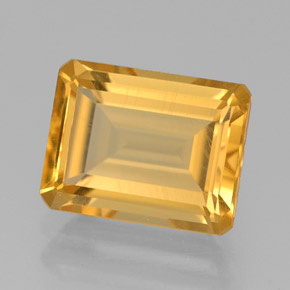 Citrino naturale giallo da 2,18 ct, taglio smeraldo, VS