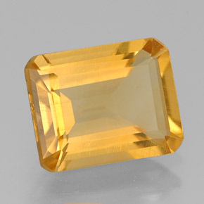 Citrino naturale giallo da 1,92 ct, taglio smeraldo, VS