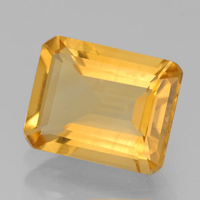 Citrino naturale giallo da 1,92 ct, taglio smeraldo, VS