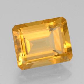 Citrino naturale giallo da 2,04 ct, taglio smeraldo, VVS-VS