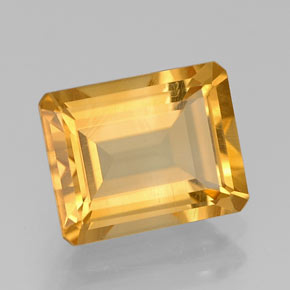 Citrino naturale giallo da 2,05 ct, taglio smeraldo, VVS-VS