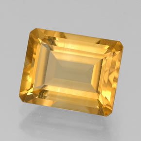 Citrino naturale giallo da 2,05 ct, taglio smeraldo, VVS-VS