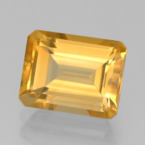 Citrino naturale giallo da 2,30 ct, taglio smeraldo, VVS-VS