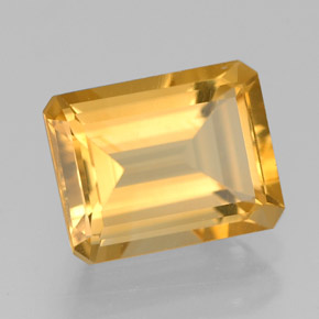 Citrino naturale giallo da 2,30 ct, taglio smeraldo, VVS-VS