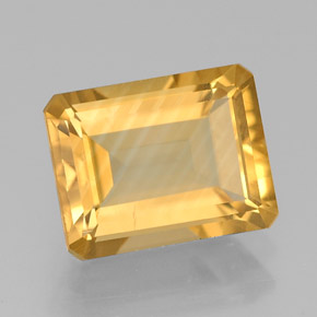 Citrino naturale giallo da 2,17 ct, taglio smeraldo, VS