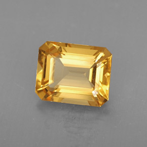 Citrino naturale giallo da 1,74 ct, taglio smeraldo, VVS-VS
