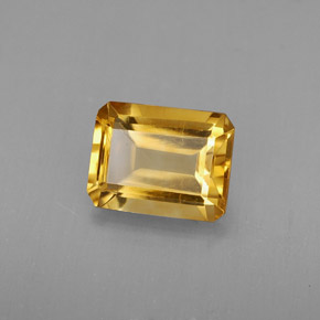 Citrino naturale giallo da 1,97 ct, taglio smeraldo, VS