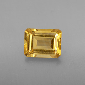 Citrino naturale giallo da 2,03 ct, taglio smeraldo, VS