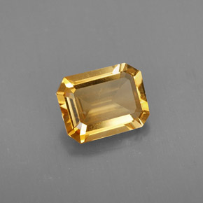 Citrino naturale giallo da 1,80 ct, taglio smeraldo, VVS-VS