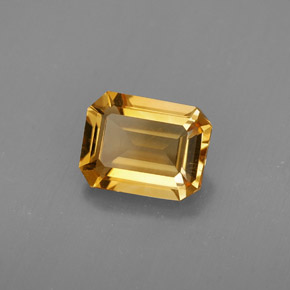 Citrino naturale giallo da 1,80 ct, taglio smeraldo, VVS-VS