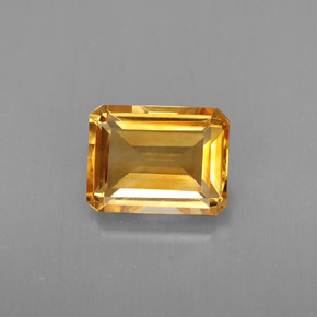 Citrino naturale giallo da 2,12 ct, taglio smeraldo, VVS-VS