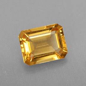 Citrino naturale giallo da 2,00 ct, taglio smeraldo, VVS