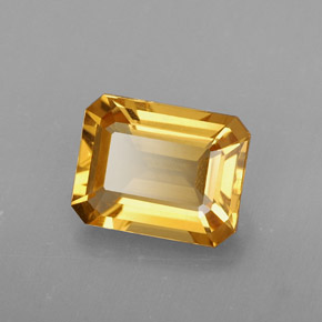 Citrino naturale giallo da 2,00 ct, taglio smeraldo, VVS