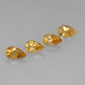 Citrino naturale oro da  ct, taglio a pera, VVS