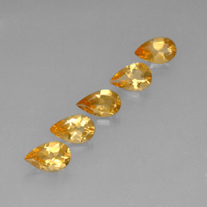 Citrino naturale dorato da 3,12 ct, taglio a pera, VVS