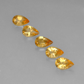 Citrino naturale dorato da 3,12 ct, taglio a pera, VVS
