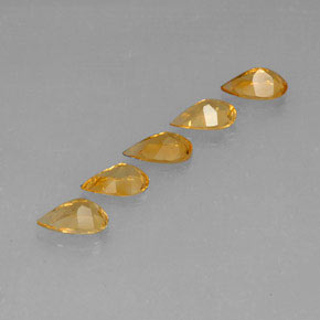 Citrino naturale dorato da 3,12 ct, taglio a pera, VVS