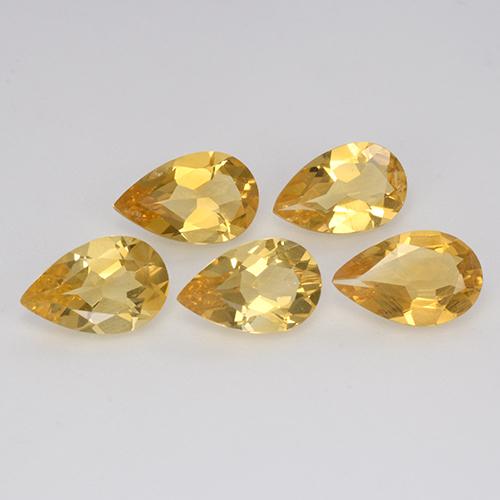 Citrino naturale dorato da 3,17 ct, taglio a pera, VVS-VS