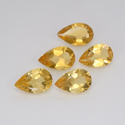 Citrino naturale dorato da 3,17 ct, taglio a pera, VVS-VS