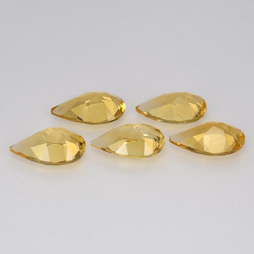 Citrino naturale dorato da 3,17 ct, taglio a pera, VVS-VS